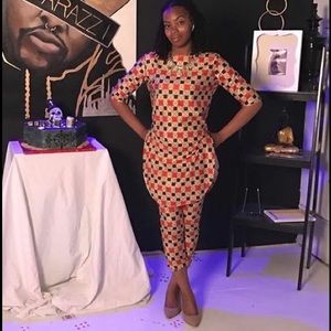 Small African Print 2 Piece Shirt & Pants