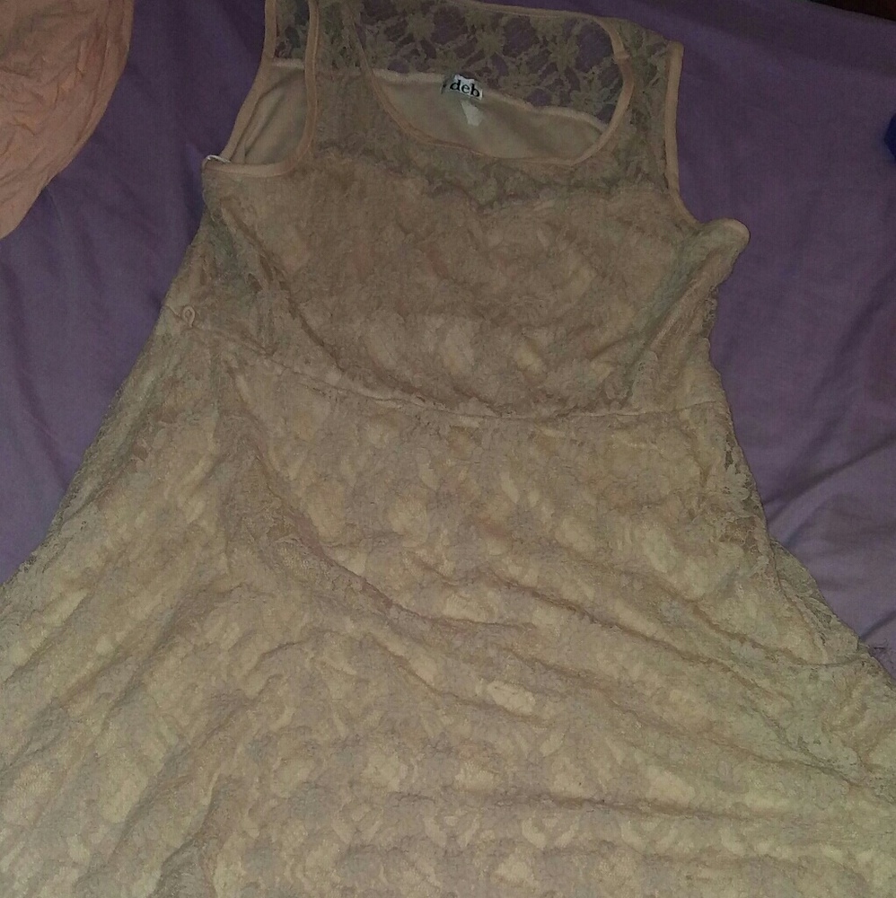 Deb cream lace dress