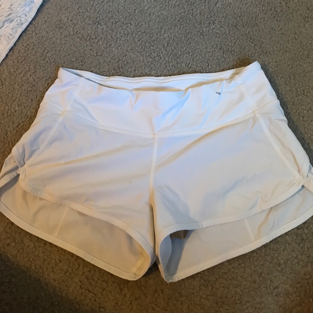White Lululemon Speed Short