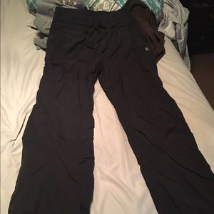 Black lined studio pants