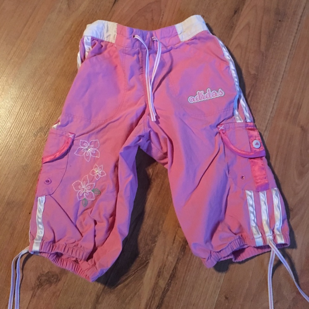 Pink adidas capris