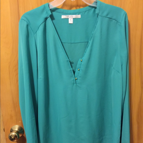 LC Lauren Conrad Tops - Lauren Conrad Aqua Blue Tunic Blouse in Sz XL