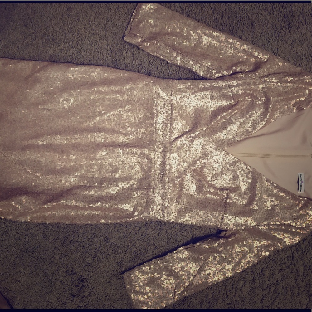 Dainty Hooligan Gold Sequined Dress