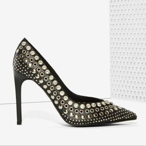 NEW JEFFREY CAMPBELL LUD SILVER & GOLD HEELS 6.5/7