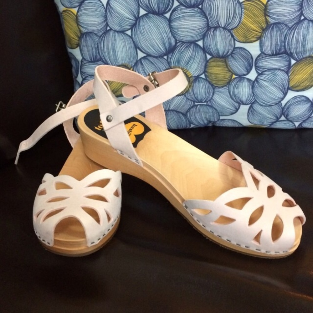 Swedish Hasbeens Low Lacy Clog Sandals