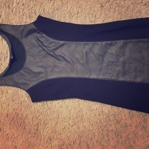 Black Faux Leather Dress