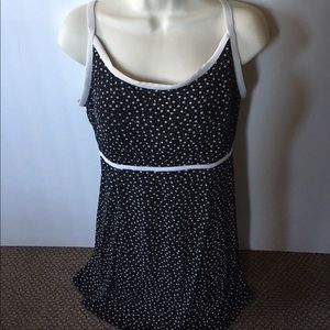Women's Black and White Bathing Suit Size 1X