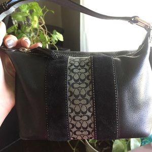 [coach] • Authentic Small Leather Black Bag