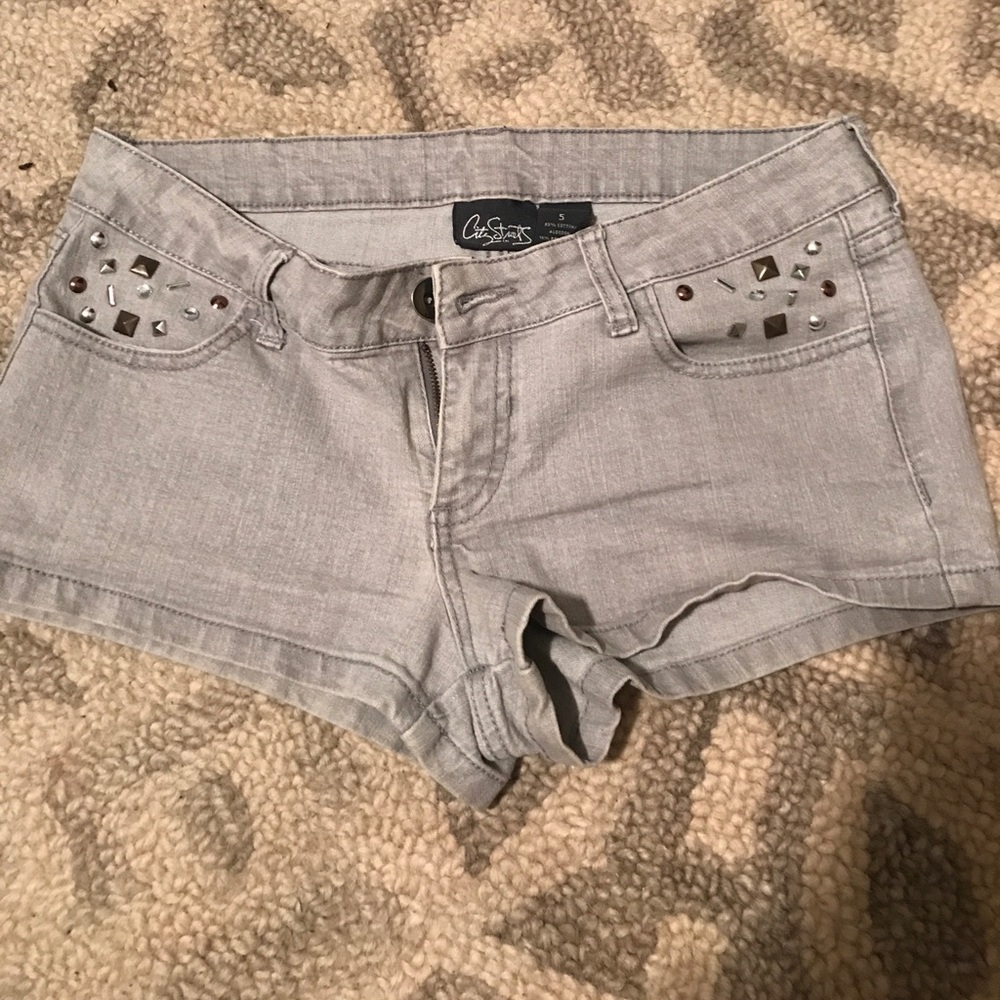 City streets gray jean shorts size 5 Junior's