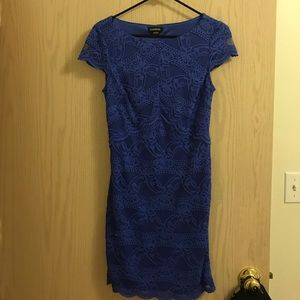 Blue embroidered dress
