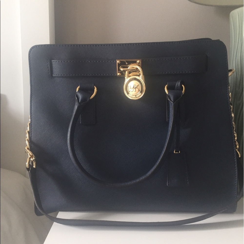 Navy blue Real mk bags asking $300