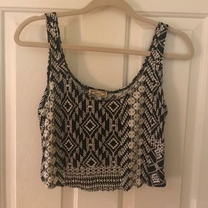 Black and white crop top