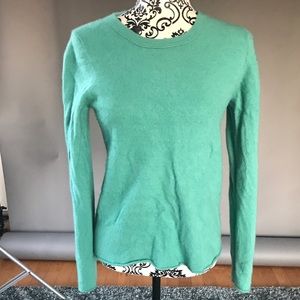 Sea green jcrew cashmere sweater