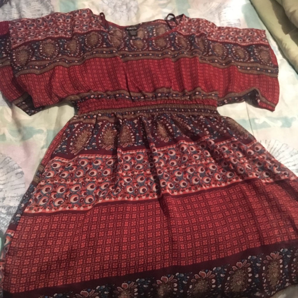 Bohemian print midi dress
