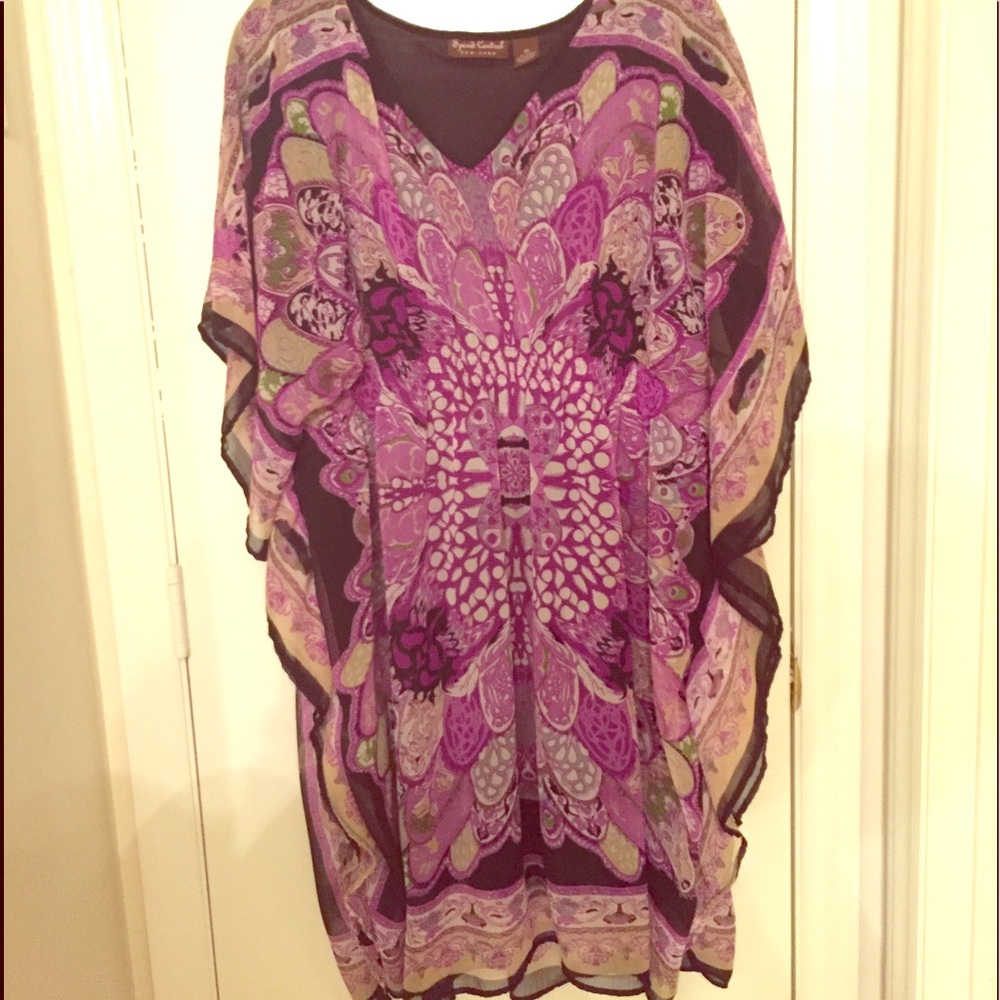 Fun purple dress.