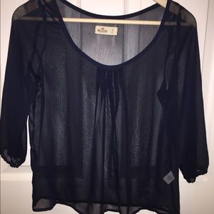 Hollister Sheer Translucent Blouse