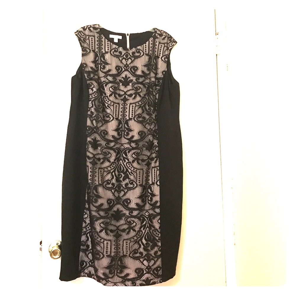 Black and Tan color block dress size 20