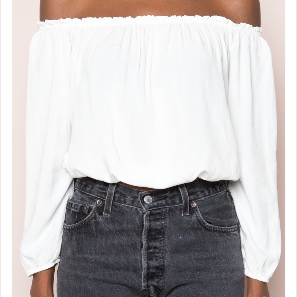 White off the shoulder top