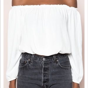 White off the shoulder top