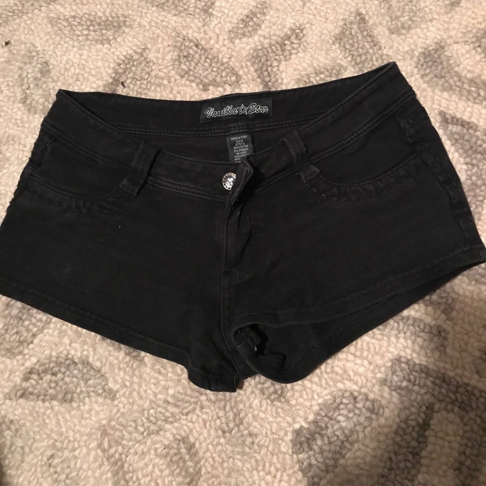 Vanilla Star Black Jean Shorts Size M
