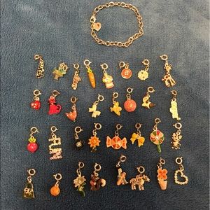 Girl's Charm Bracelet and Charms