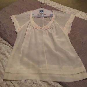 Banana republic white silk shirt