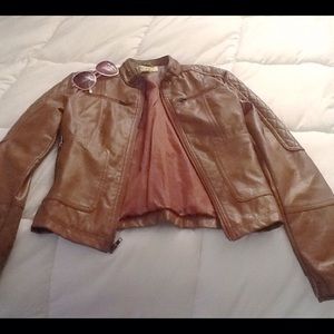 faux leather jacket