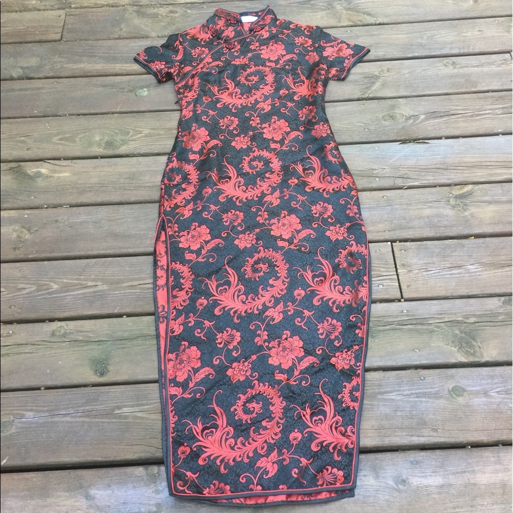 Ladies Lian Lin Red & Black Dress Size 38