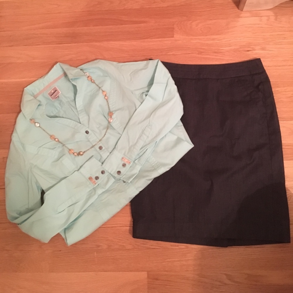 Express Essential Shirt - mint color, M