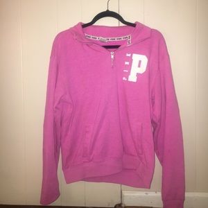 PINK zip up pull over