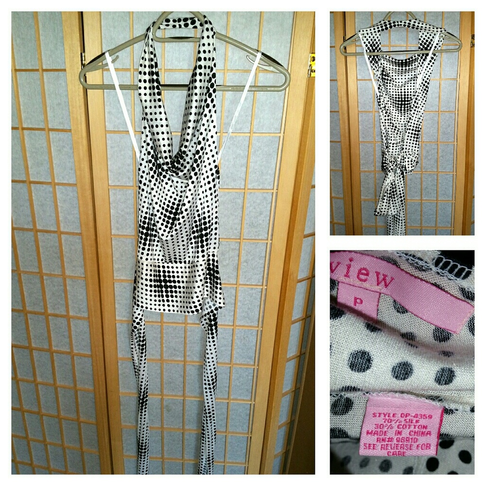 Halter top with tie back