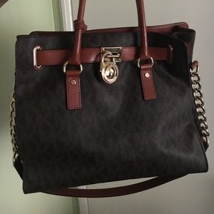 Brown authentic logo Michael kors bag
