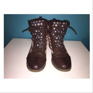 Ankle American flag booties!