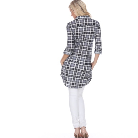 Plaid Shirt Dress - Picture 4 of 5