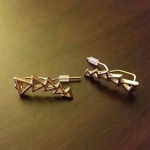 F21 triangle earrings