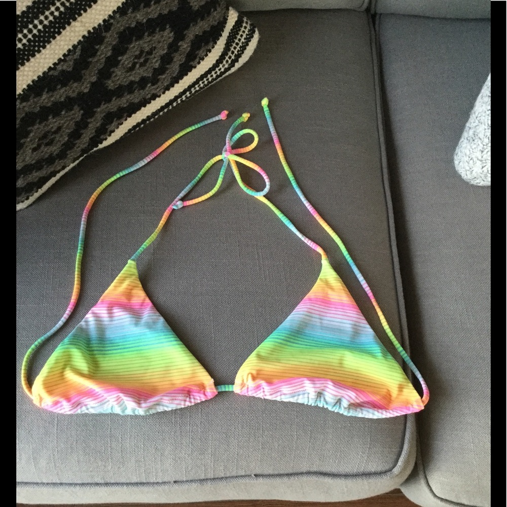 Victoria Secret rainbow stripe bikini top