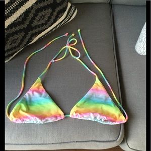 Victoria Secret rainbow stripe bikini top