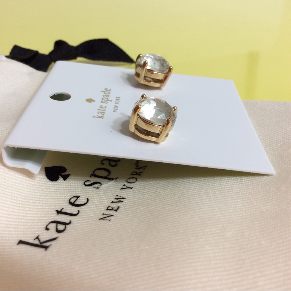 Kate Spade Clear Gumdrop Stud Earrings - Picture 2 of 6