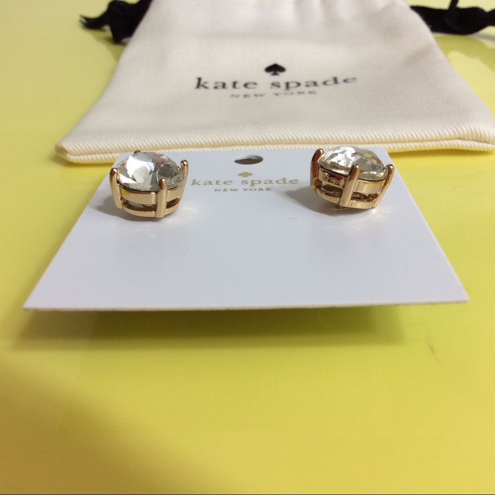 Kate Spade Clear Gumdrop Stud Earrings - Picture 3 of 6