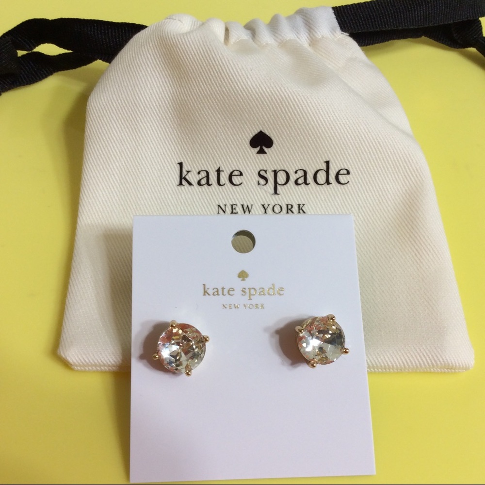 Kate Spade Clear Gumdrop Stud Earrings - Picture 5 of 6