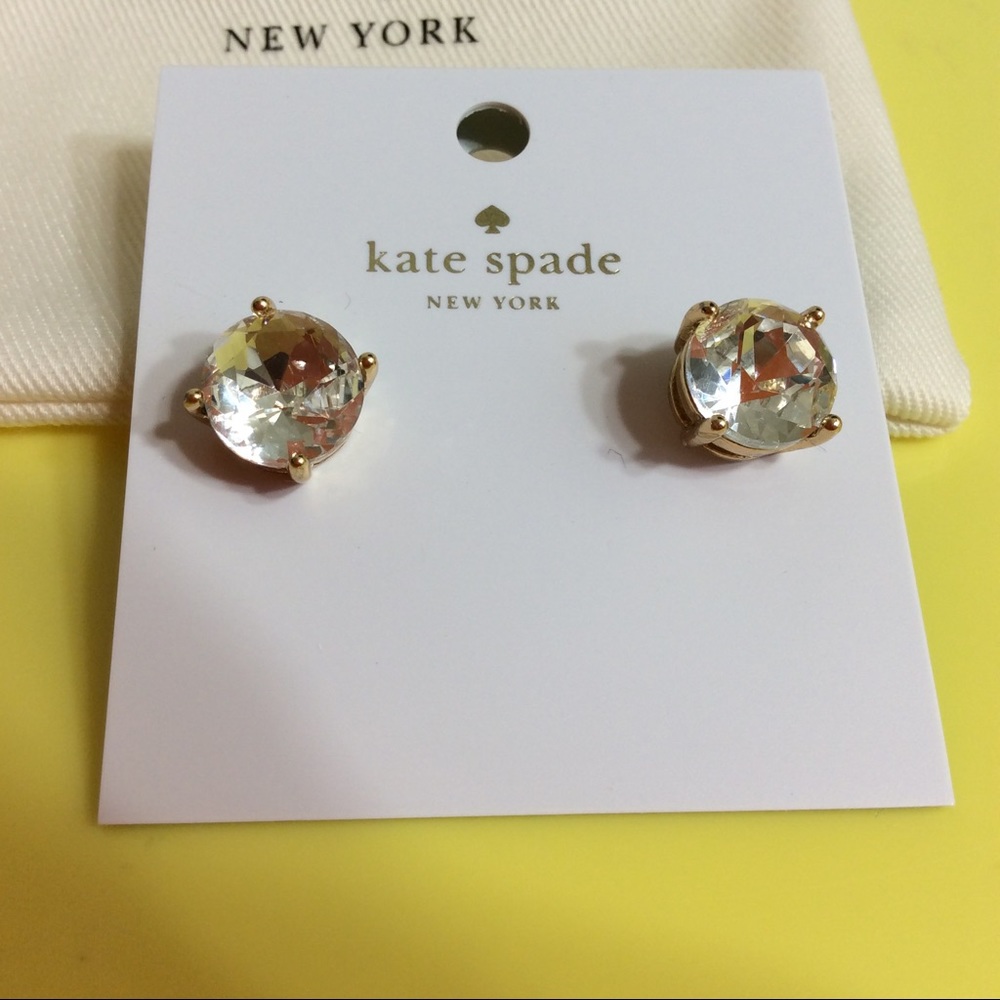 Kate Spade Clear Gumdrop Stud Earrings - Picture 6 of 6