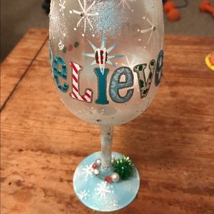 Lolita "I Still Believe" wine glass