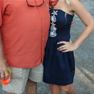 Lilly Pulitzer seashell strapless mini dress