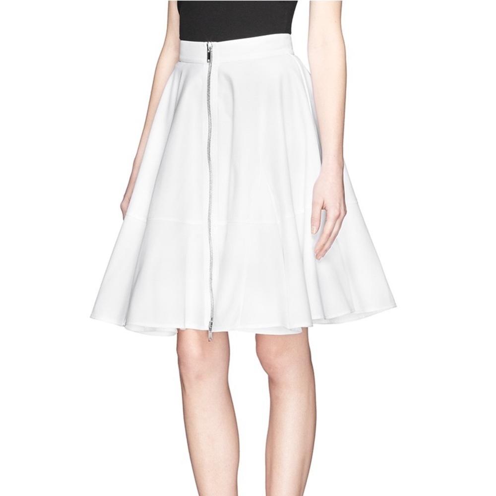 Givenchy white flounce hem skirt