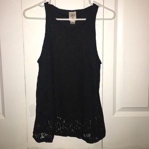 Black lace tank