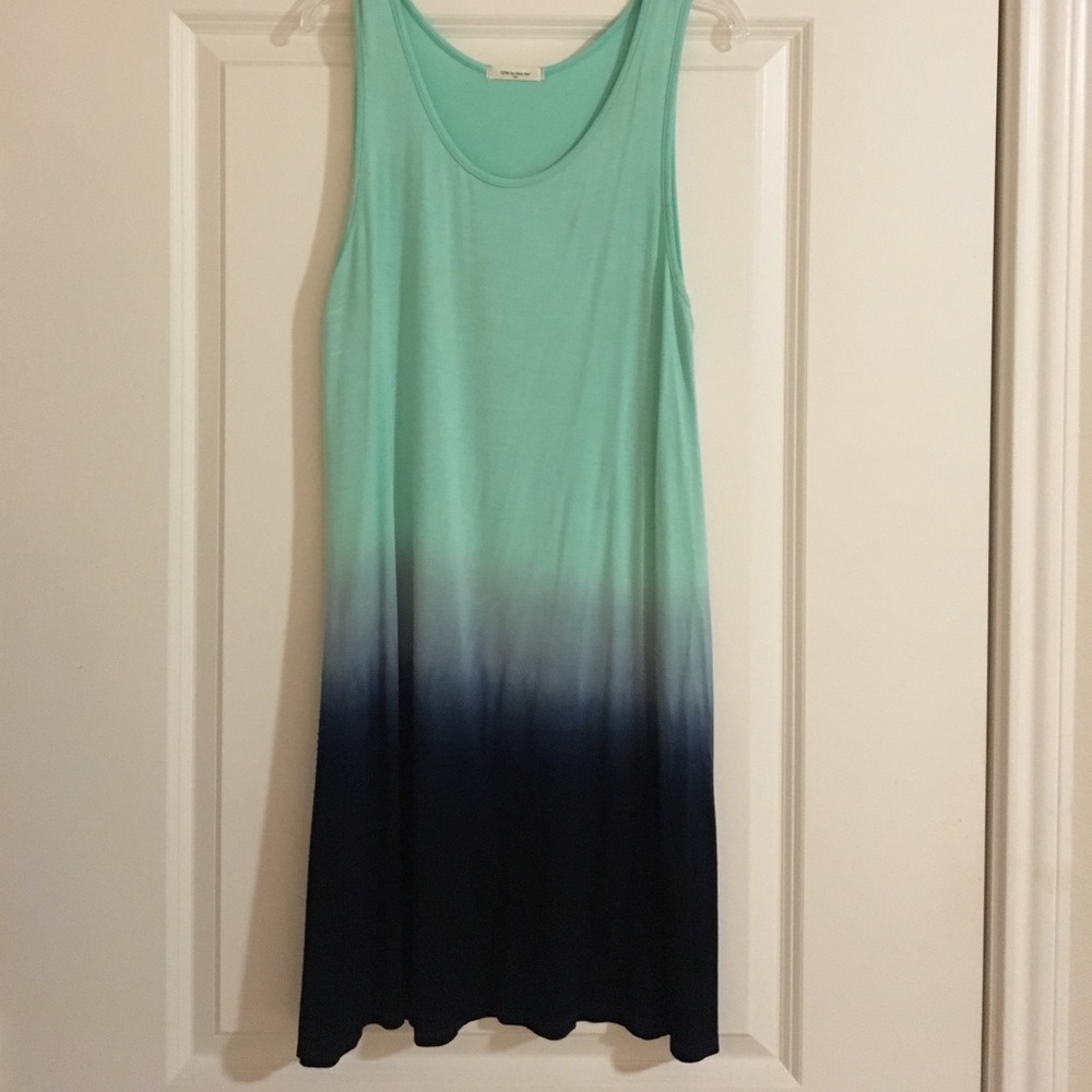 Blue dip dye dress