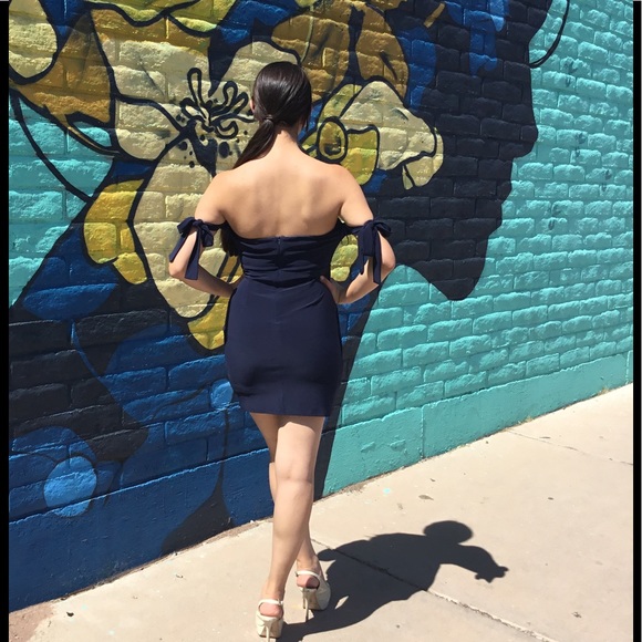 Mini Dress Navy Blue-LAST ONE - Picture 4 of 7