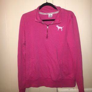 VS pink zip up pull over