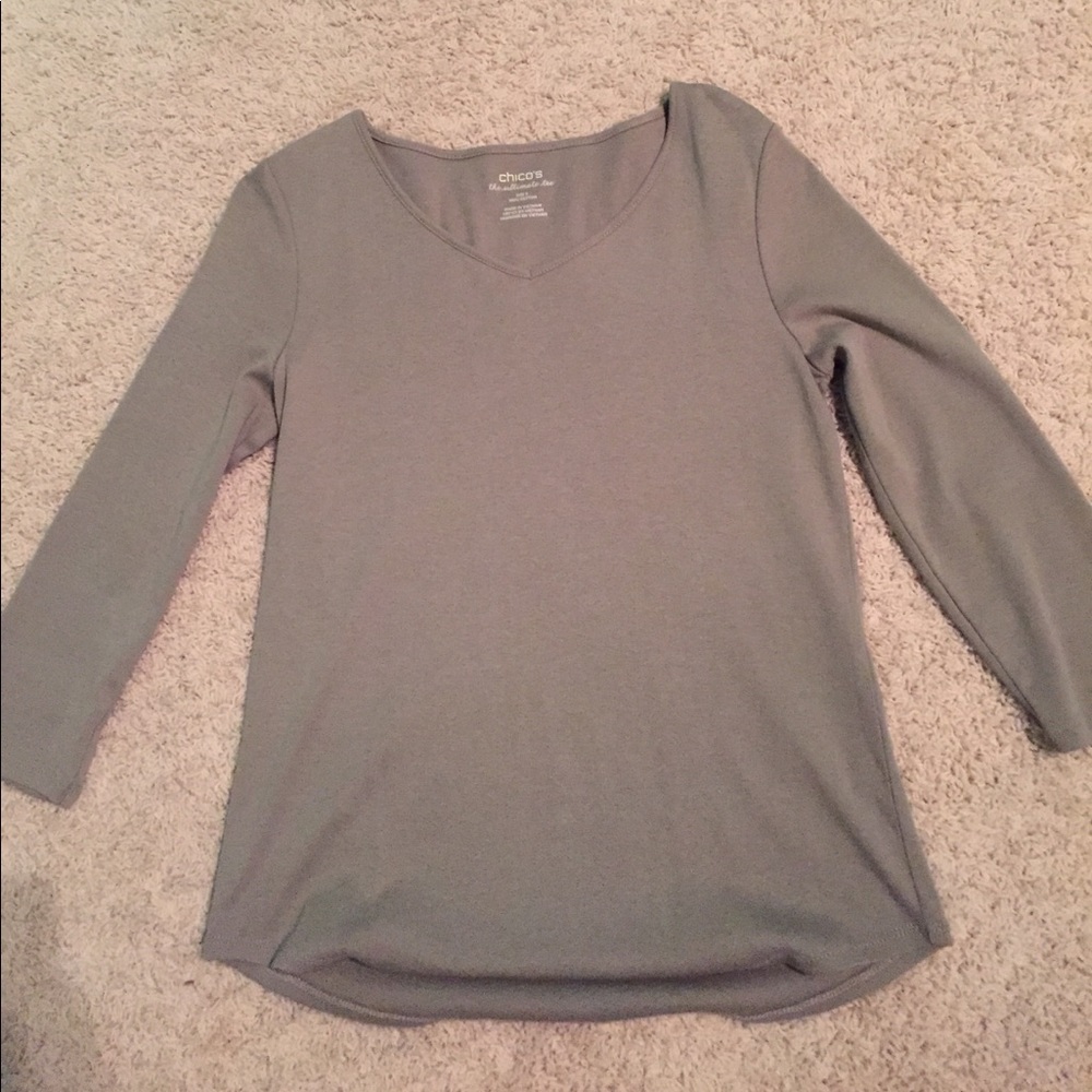 Chico's army green tee
