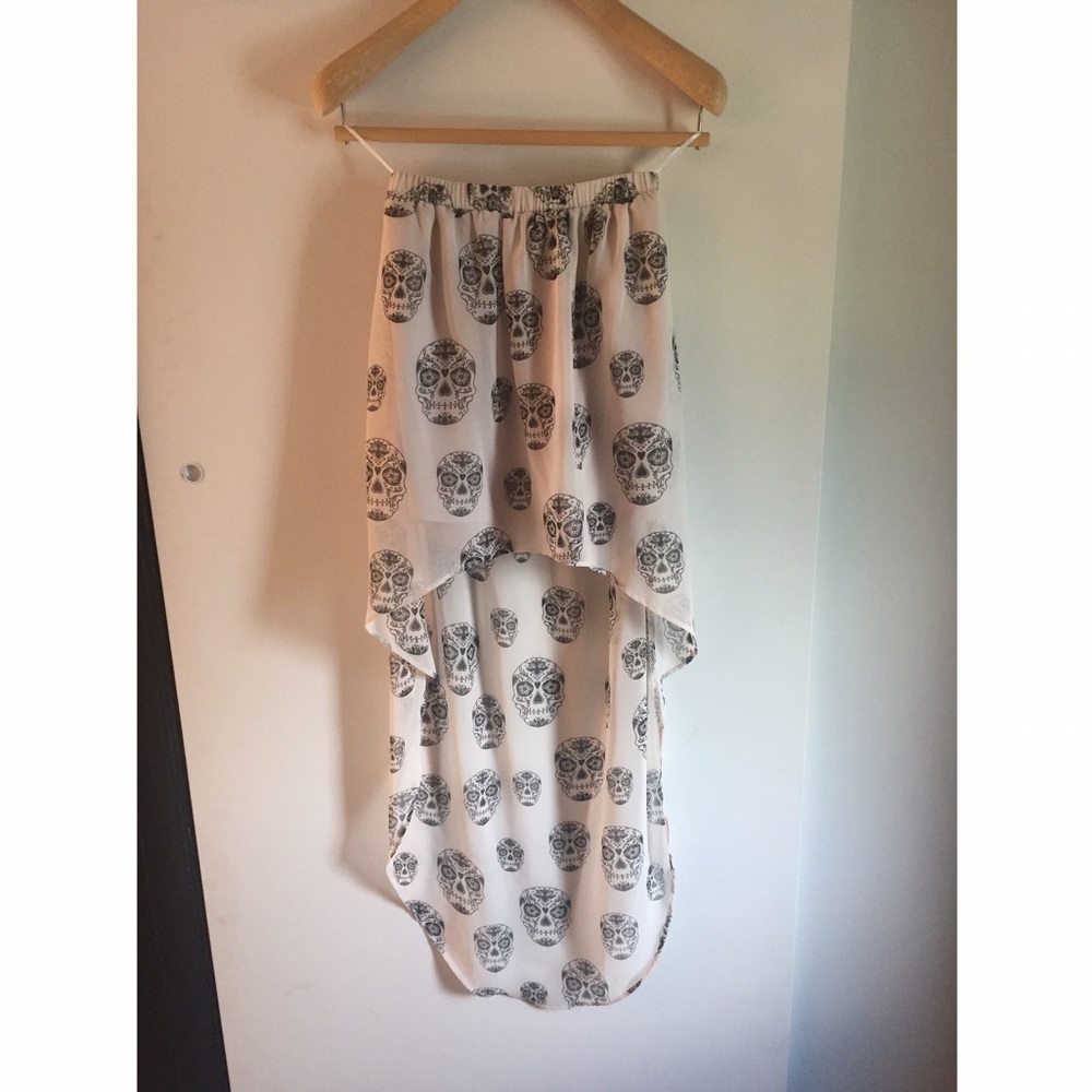 Hi-low sugar skull skirt
